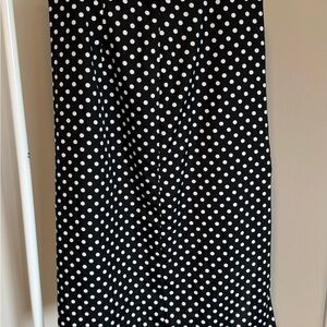 AKA New York KAS Classic Black and White Polka Dot Pencil Skirt